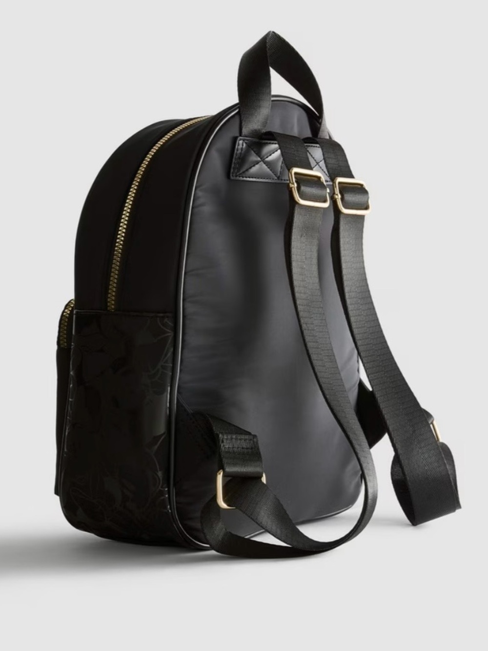 Disney Black Backpack with Gold Zipper and Minnie Tag - Picture 3 of 5